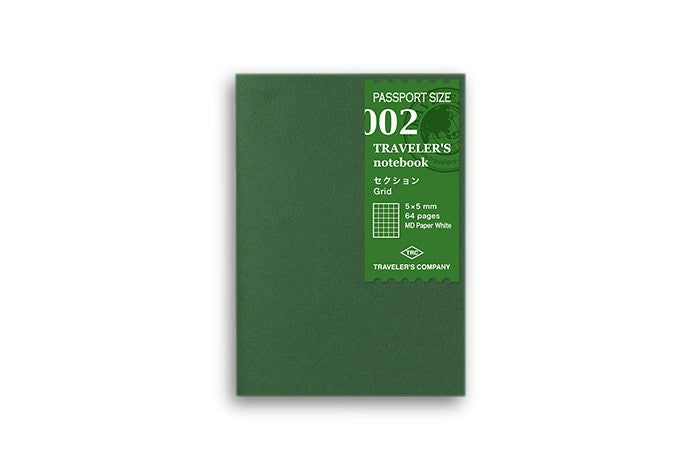 Midori Traveler's Notebook Passport size - 002. Grid Refill MD Passport Size - NOMADO Store 