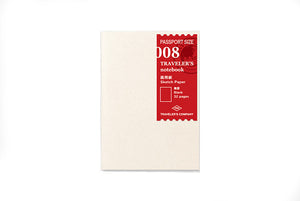 Midori Traveler's Notebook Passport size - 008. Sketch Paper Notebook - NOMADO Store 