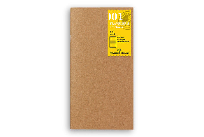 Midori Traveler’s Notebook - 001. Lined Notebook Refill - NOMADO Store 