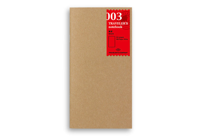 Midori Traveler's Notebook - 003. Blank Notebook Refill - NOMADO Store 