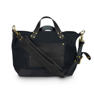 Superior Labor engineer shoulder bag S black body black paint black leather. - NOMADO Store 