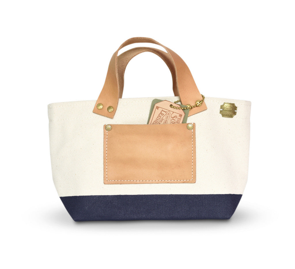 The Superior Labor Engineer Bag Petite Natural/Navy Paint - NOMADO Store 