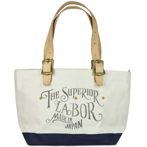 Superior Labor engineer tote bag S natural body navy paint - NOMADO Store 