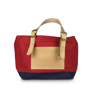 The Superior Labor engineer tote bag S red body navy paint - NOMADO Store 